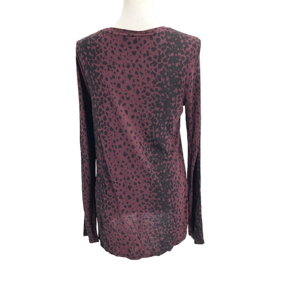 Vince Womens Size Medium Long Sleeve Lightweight Pullover Shirt in Animal Print - Picture 3 of 7